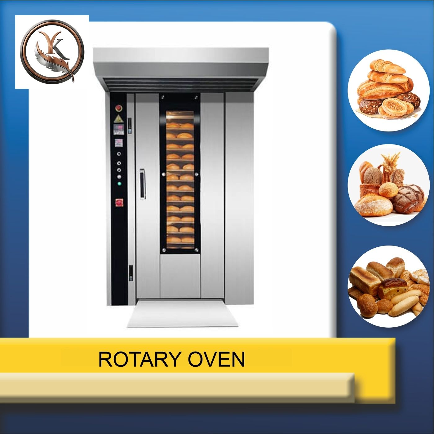 horizontal rotary oven without stand